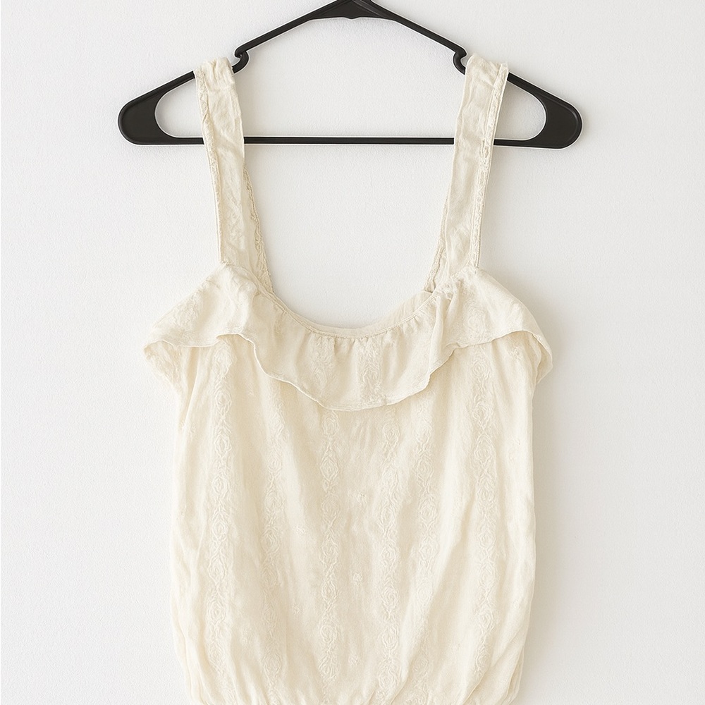 Sezane Cream Lace Camisole